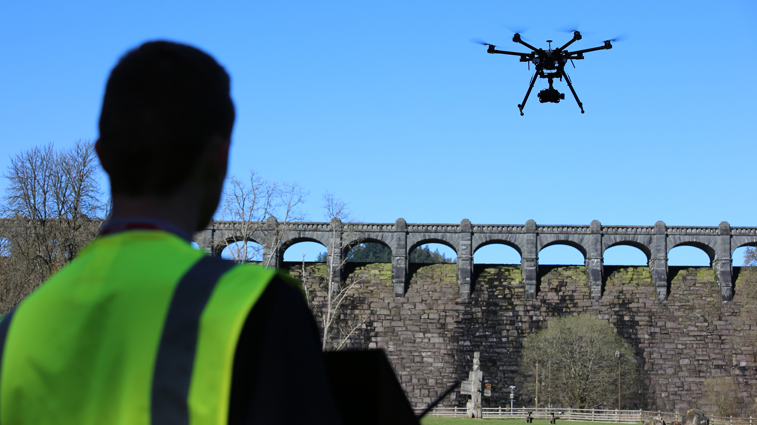 aerial filming production location nature