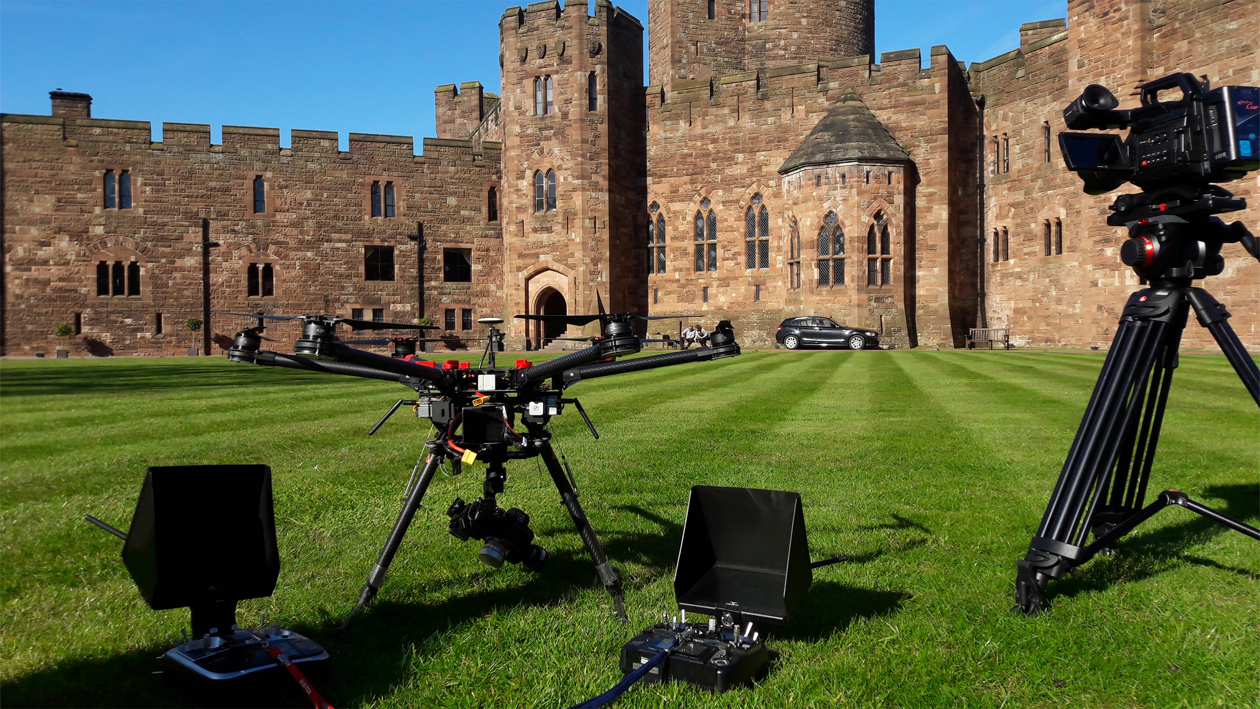 aerial filming peckforton castle cheshire