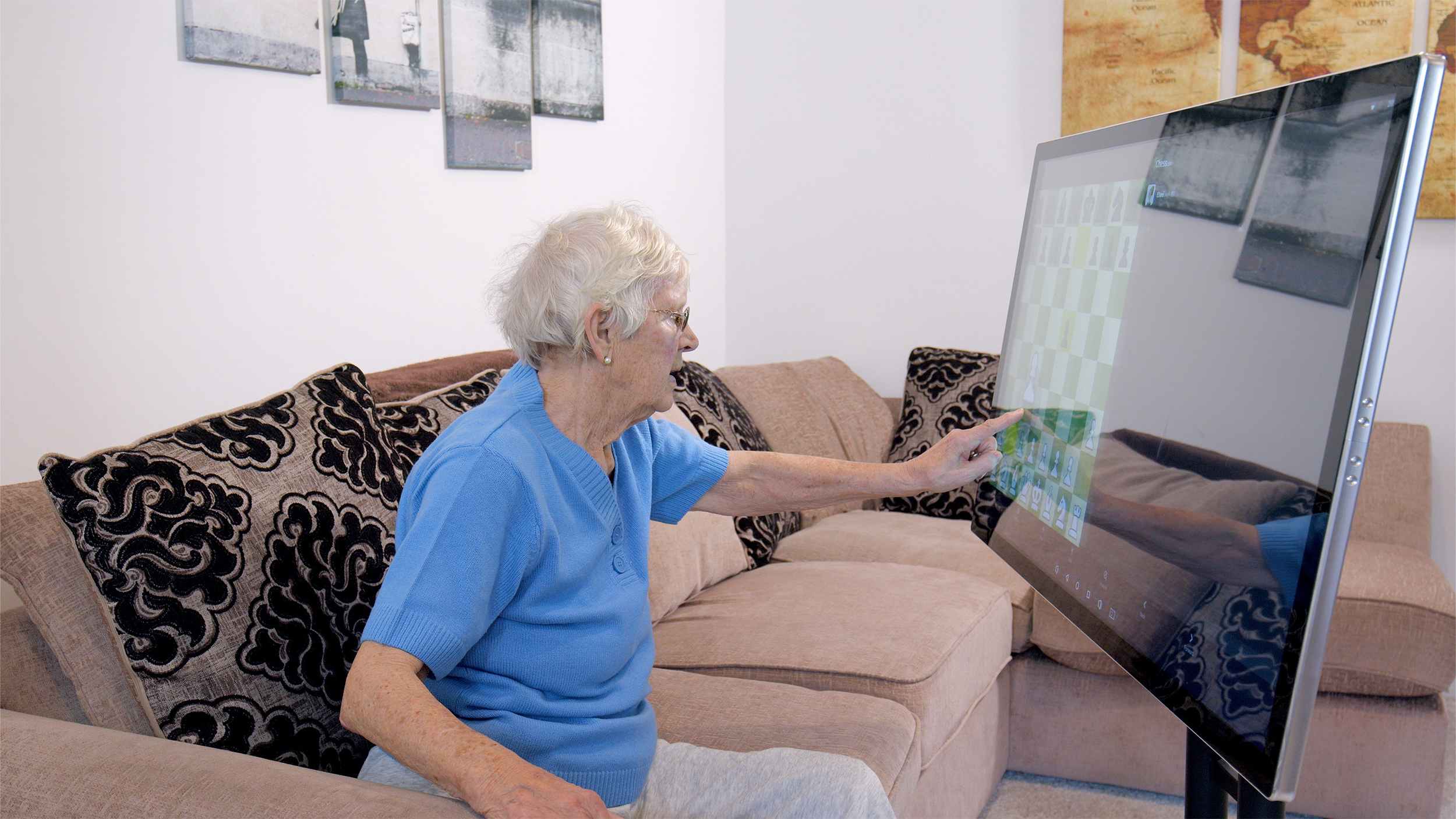 interactive touch screen nursing home activities